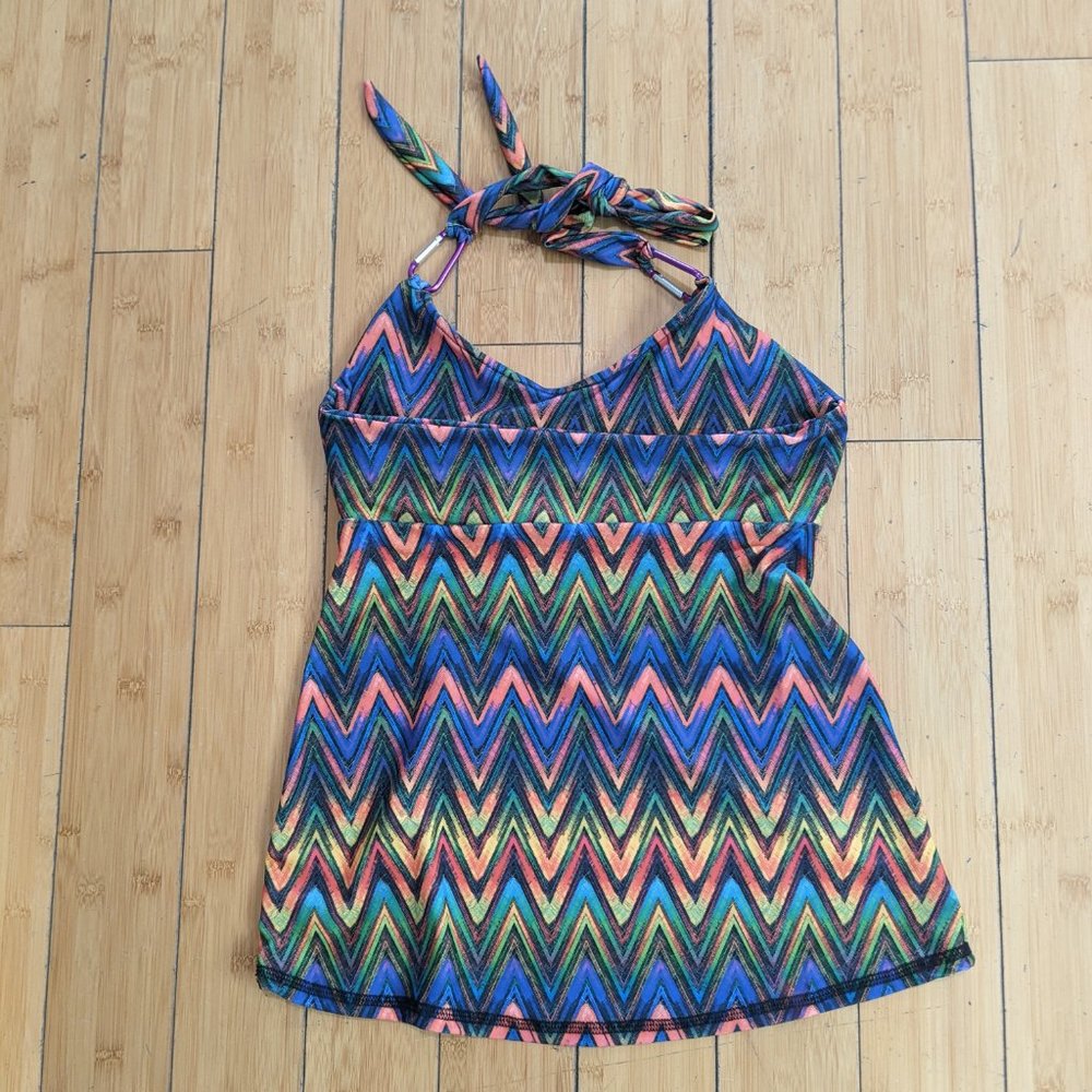 J2 (J Squared) Multi Color A-Line Halter Top (S) - image 2